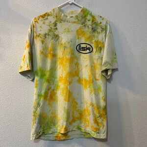 Fisk Men's Tie-Dye Shirt - Yellow and Green